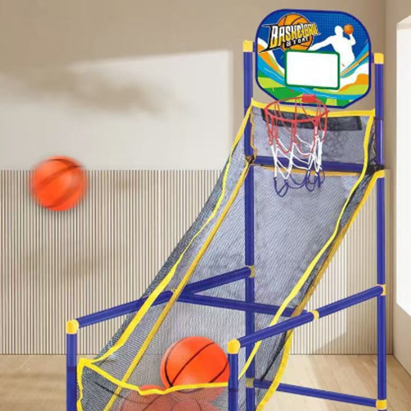 🎁Gyerekeknek való beltéri kosárlabda játékgép 4 labdával 🏀🎯