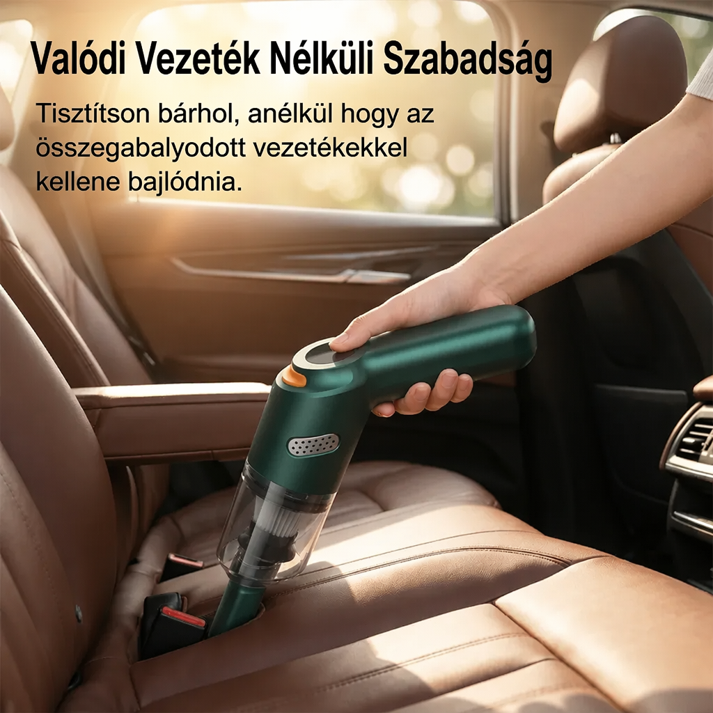🚗✨ Nagy teljesítményű vezeték nélküli autós porszívó készlet 🛋️