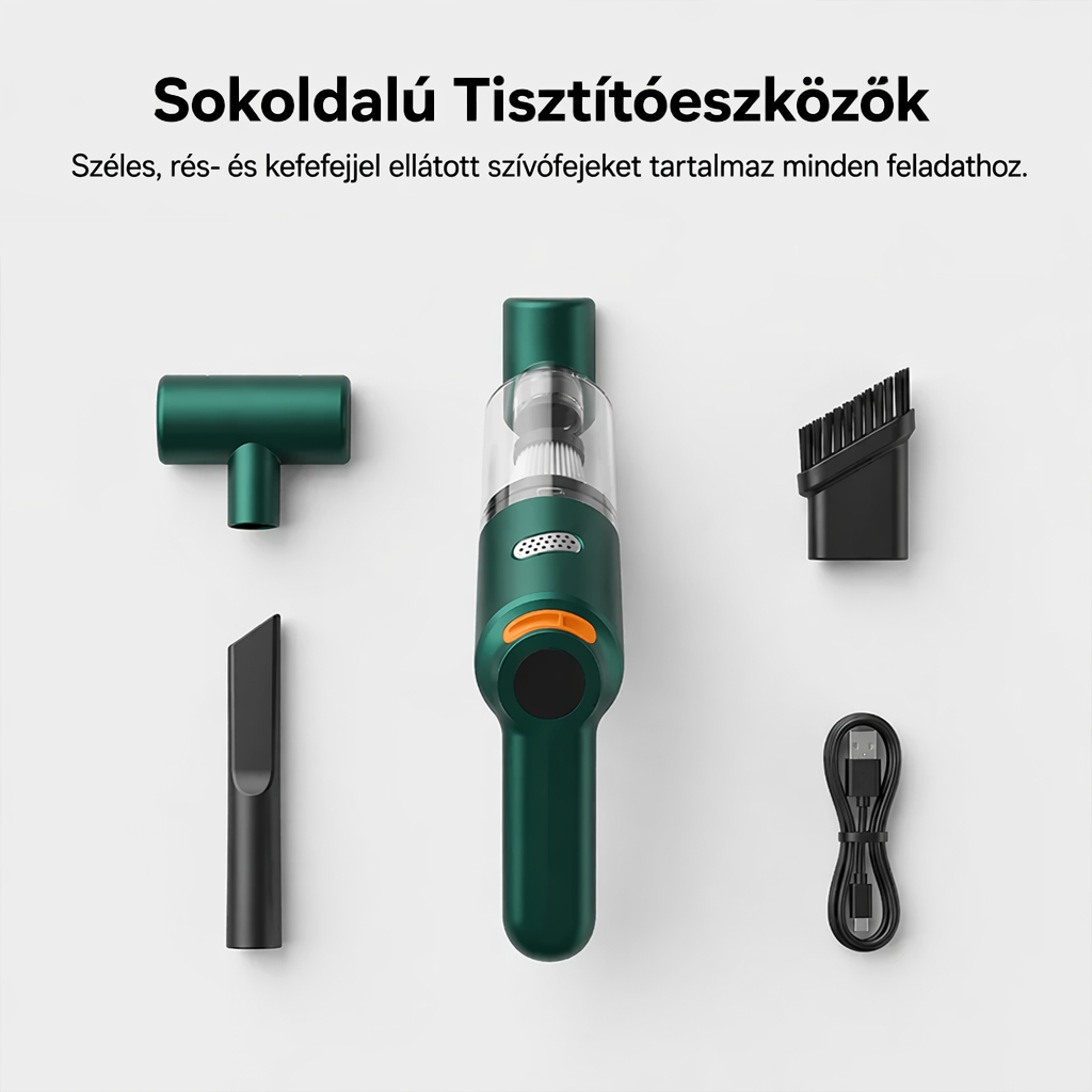 🚗✨ Nagy teljesítményű vezeték nélküli autós porszívó készlet 🛋️