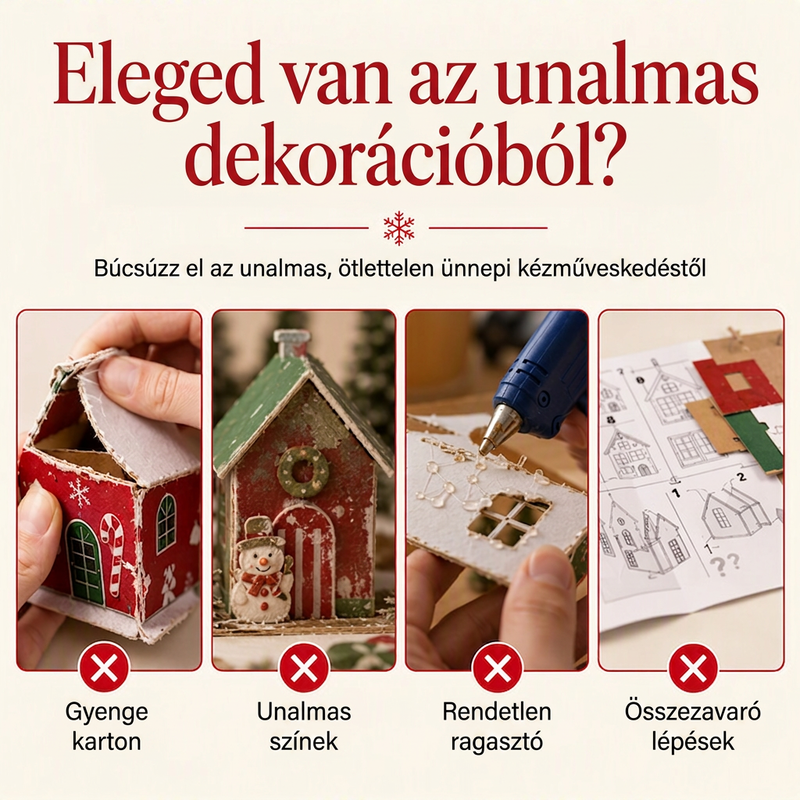 👨‍👩‍👧‍👦50% kedvezmény🎄 3D gyöngyös karácsonyi díszkészlet✨