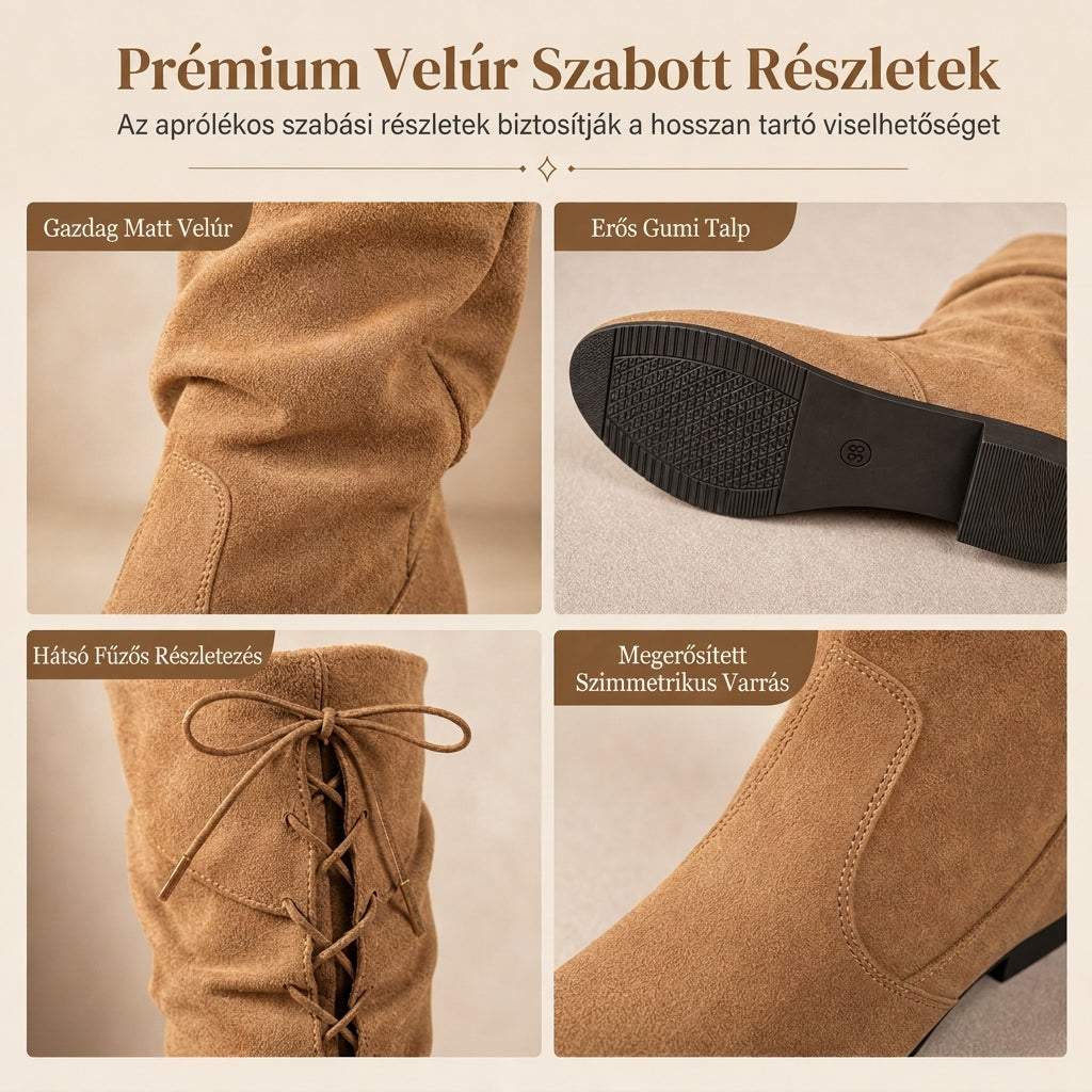 👢 Női fűzős laza szárú félcsizma – Kényelmes, divatos, mindennapi viselet ✨